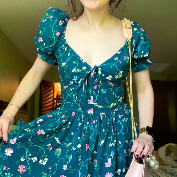Hill House Dresses Hill House Home Ophelia Nap Dress Green Floral